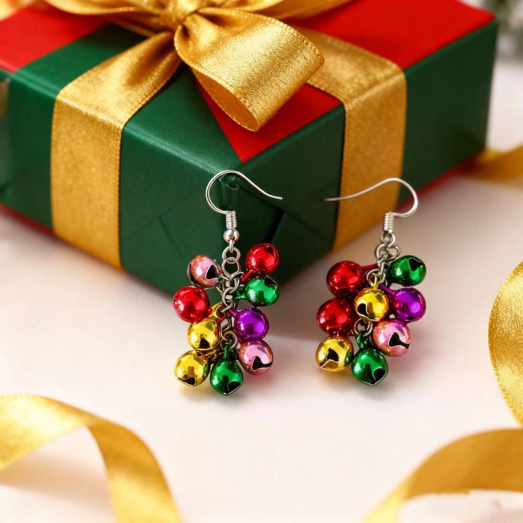Colorful Bell Series Christmas Party Women's Dangle Earrings