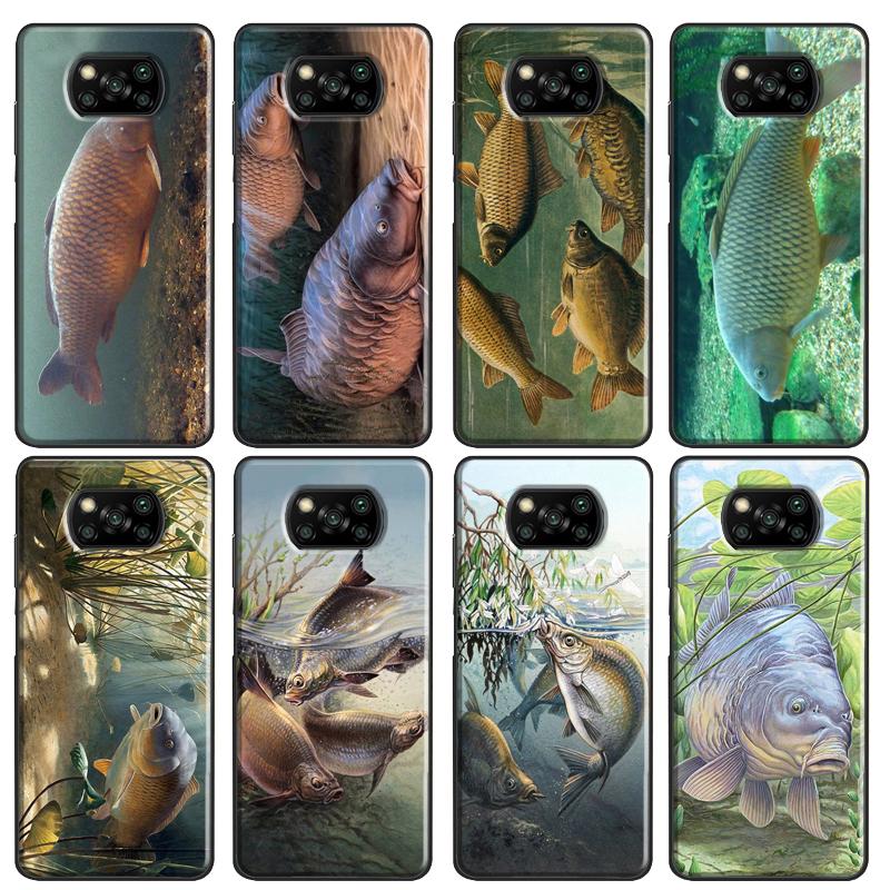 CARP FISH FISHING For Xiaomi Mi 10T 11T Pro Mi 11 Lite Case For POCO M3 Pro M4 F3 X3 GT X3 Pro Phone Shell