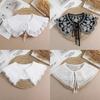 Summer Bow Tie Shawl White Fake Collars for Women Removable Dress Detachable Collar Wrap Shawl False Collar Decor