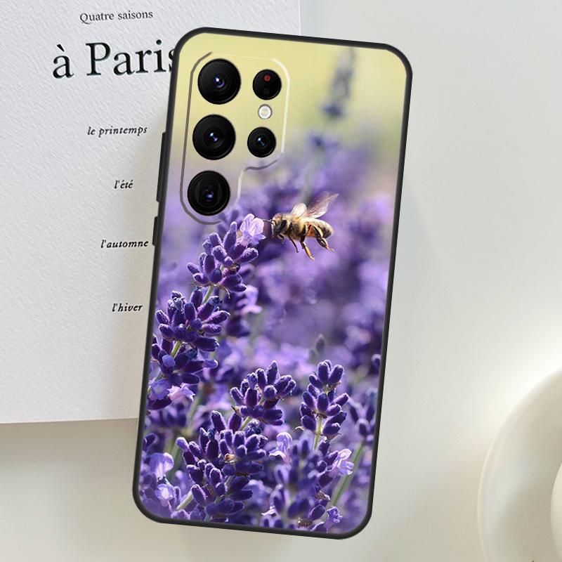 Чехол с цветами лавандового цвета для Samsung Galaxy S26 Ultra S25 S24 S23 S21 S22 Ultra S10 S20 Plus S25 FE