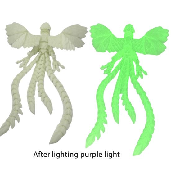 3D Printed Phoenix Ornament Articulated Phoenix Fidget Toy Flexible Phoenix Bird Toy Animal Centerpiece for Stress Relief Desk Display