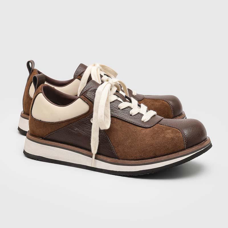Outdoor German Training Leather Shoes Men'S Laces Men'S Thick Soles Increase Height Versatile Casual Men'S Shoes City