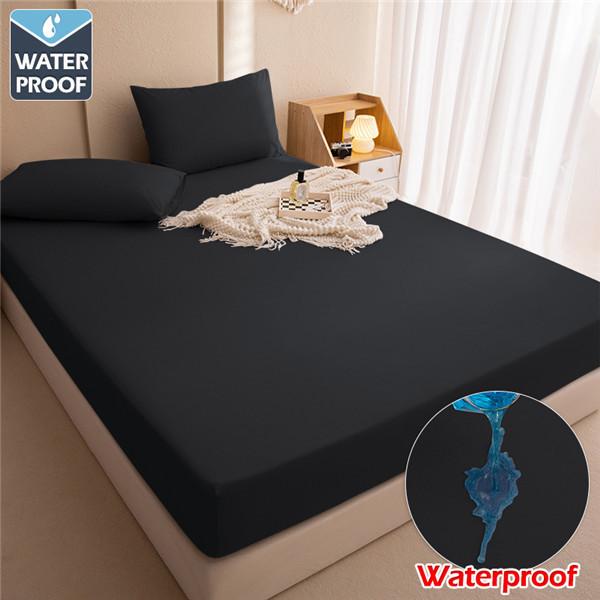 2024 Super Waterproof Bed Fitted Sheet Bed Sheet with Elastic Band Anti-slip Mattress Cover Mattress Protector for Single Double