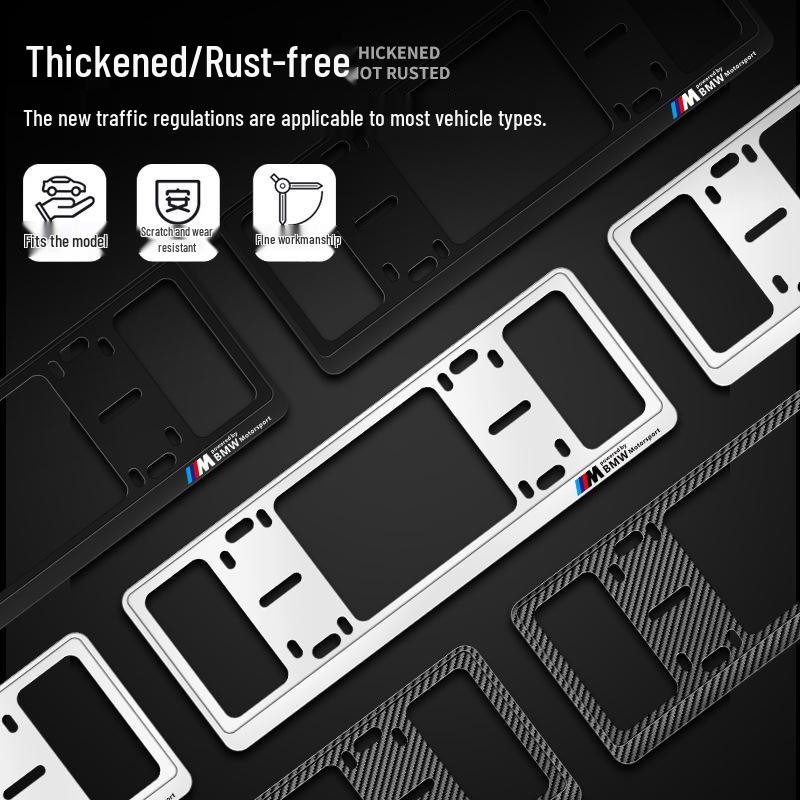 Рамка номерного знака из углеродного волокна для моделей BMW: 3, 4, 5 Серии, X3, X5, X6, X7, M3, M4.