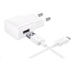 Кабель и зарядное устройство - Phonillico® - Совместимо с Huawei Y5-Y6-Y7 - 1 метр - Зарядное устройство 2А - Белый