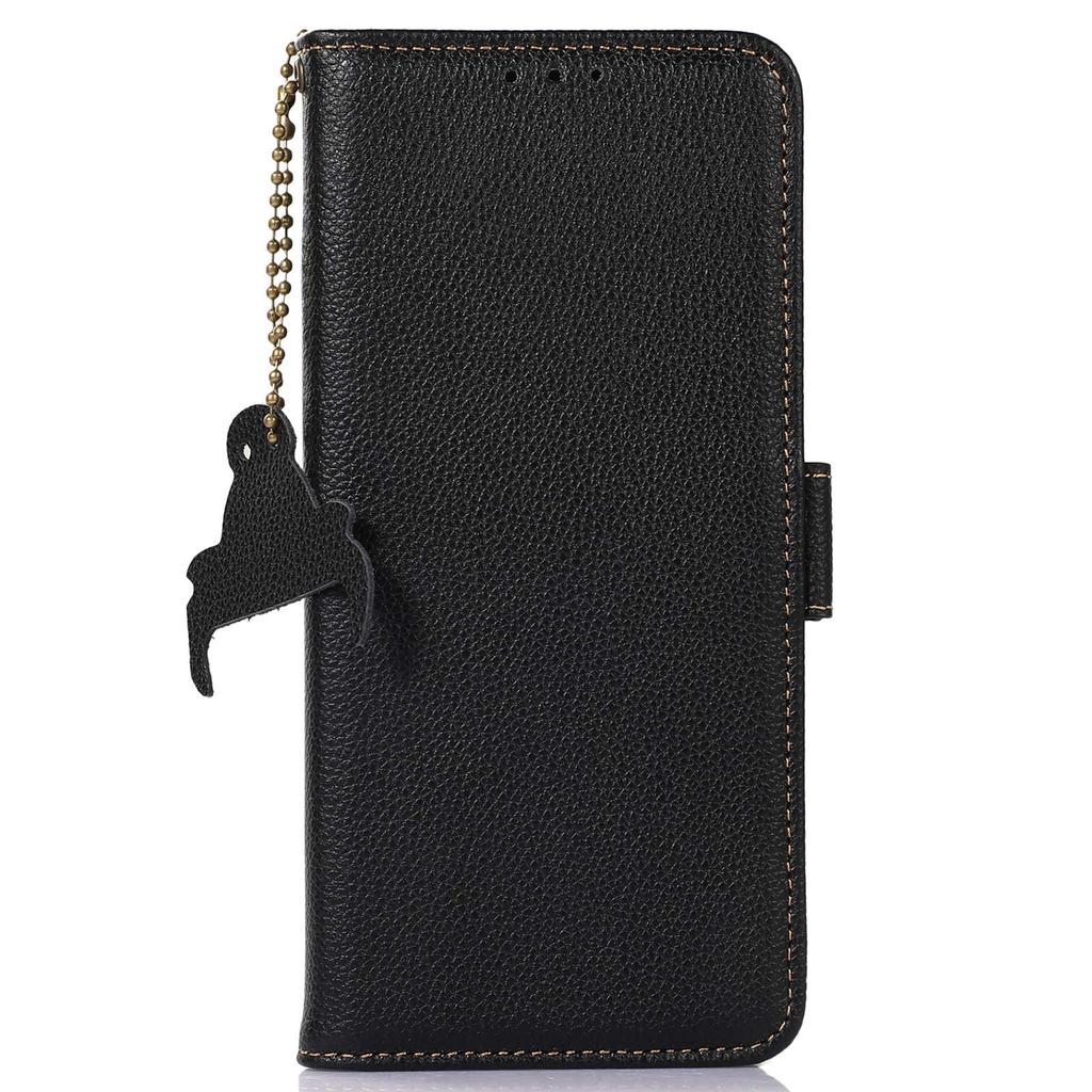 For Samsung Galaxy A05s 4G Case RFID Blocking Phone Wallet Case Genuine Cow Leather Cover