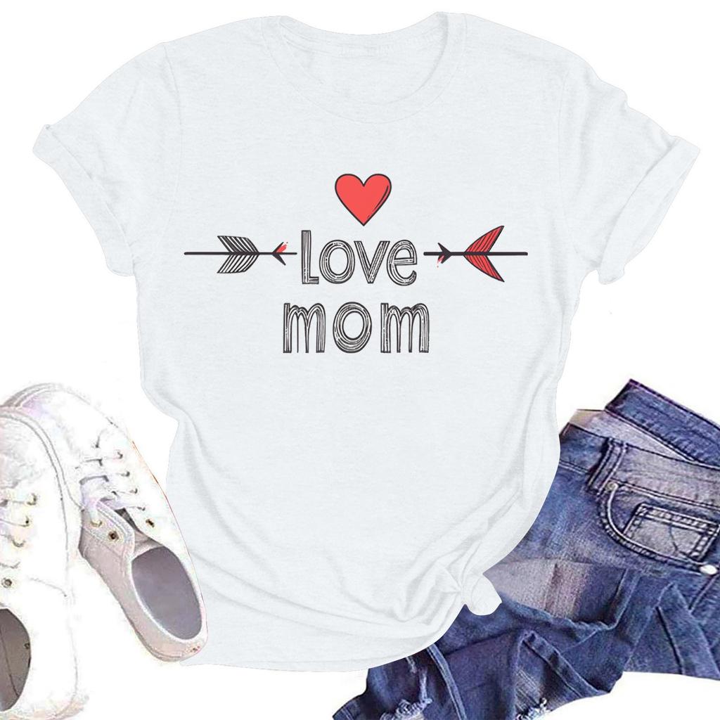 Женская повседневная футболка с круглым вырезом и короткими рукавами с принтом