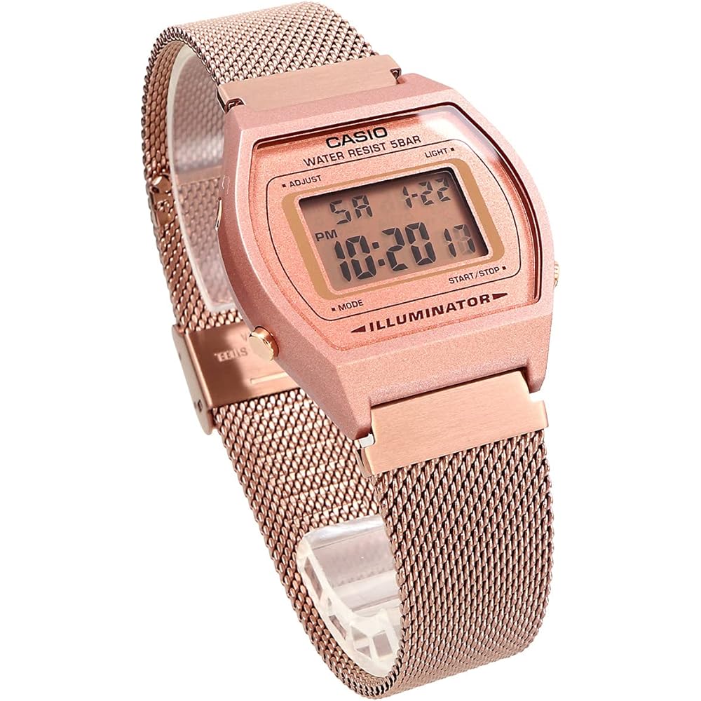 Casio CASIO Цифровые часы Винтажная серия B640WMR-5A Унисекс Розовое золото Металлический сетчатый ремешок Зарубежные М...