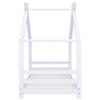 VidaXL Cadre de Lit d'enfant Sommier à Lattes Cadre à Lattes Meuble de Chambre à Coucher Maison Intérieur Blanc 80x160 cm 289611
