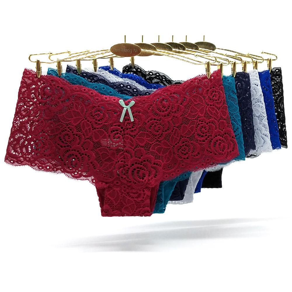 Woman Underwear Women Seamless Panties Sexy Full Lace Ladies Boxers Lingerie for Women 6 Pcs/lot