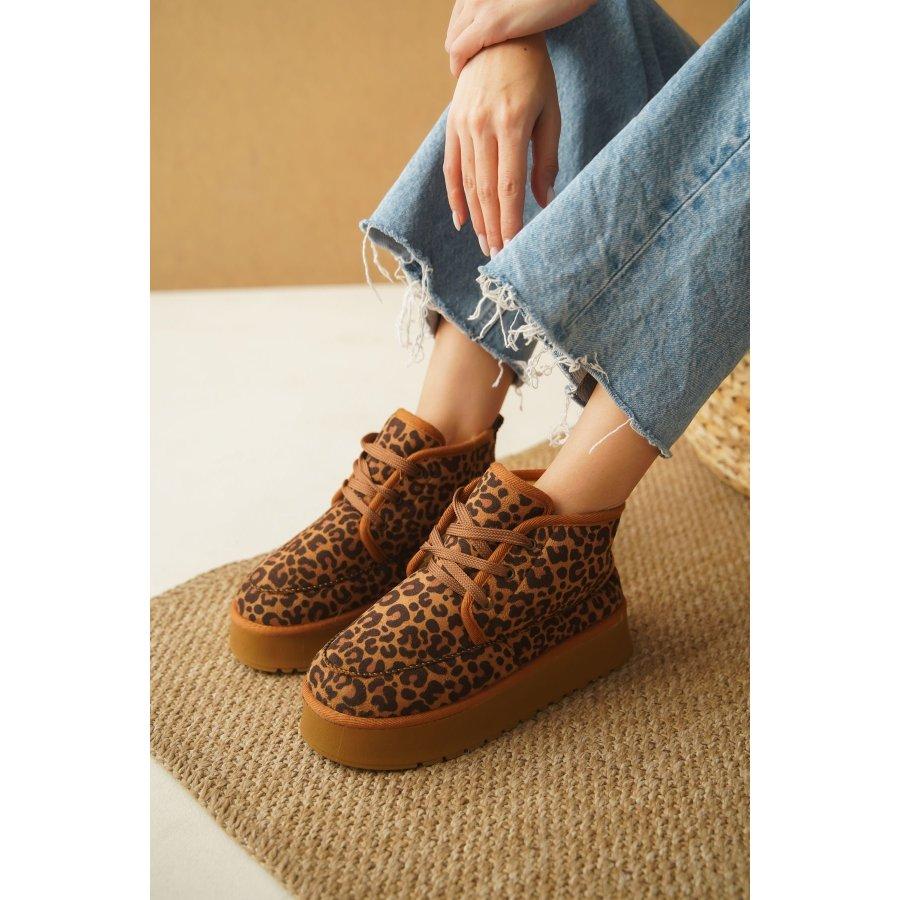 Женские замшевые повседневные ботинки на толстой подошве с меховой подкладкой