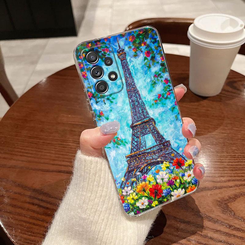Масляная живопись Ван-Гог Звездная ночь Чехол для телефона Для Samsung Galaxy A56 A57 A37 A55 A54 A36 A35 A26 A25 A16 A17 A07 A52 A34 A73 Чехол