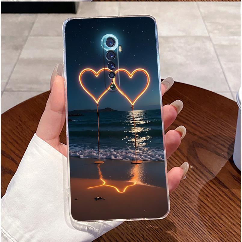 Для Oppo Reno 2 CPH1907 2F CPH1989 2Z CPH1945 Чехол для телефона Роскошный Милый Сердце Любви Кролик Забавный Прозрачный ТПУ Чехол Oppo Reno2 F Z Чехол
