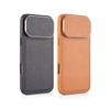 Metal Flip Bracket Protection Camera Lens Shockproof Leather Phone Case For 17 Pro Max 15 16 Pro Max Bumper Back Cover