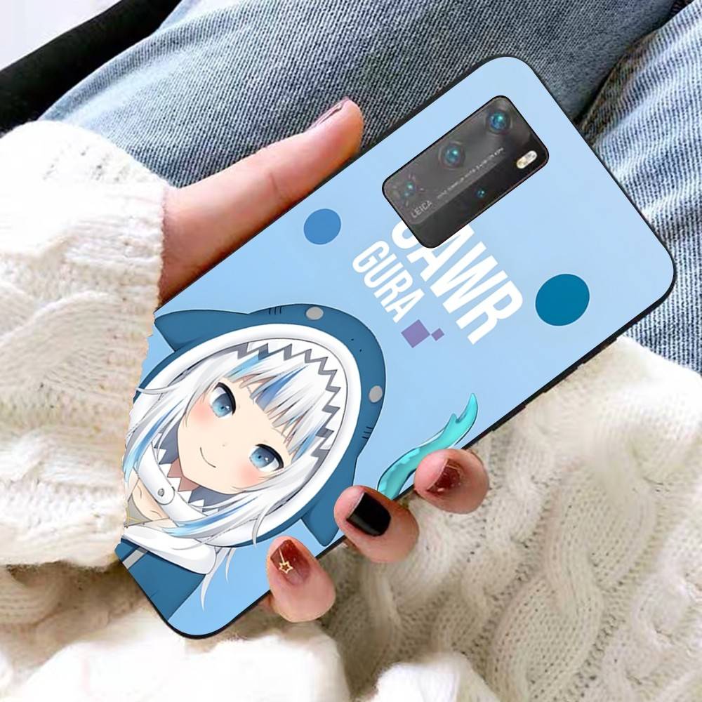 G-Gawr Gura Anime Phone Case For Huawei P 8 9 10 20 30 40 50 Pro Lite Psmart Honor 10 Lite 70 Mate 20lite