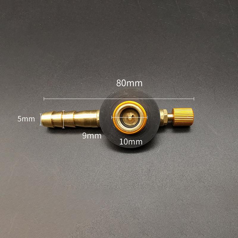 Gas Stove Switching Stainless Steel Camping  Inflatable Valve Adapter 8Cm