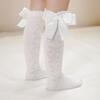 Детские носки, милые носки с бантом в стиле Лолиты, белые носки для новорожденных девочек и мальчиков