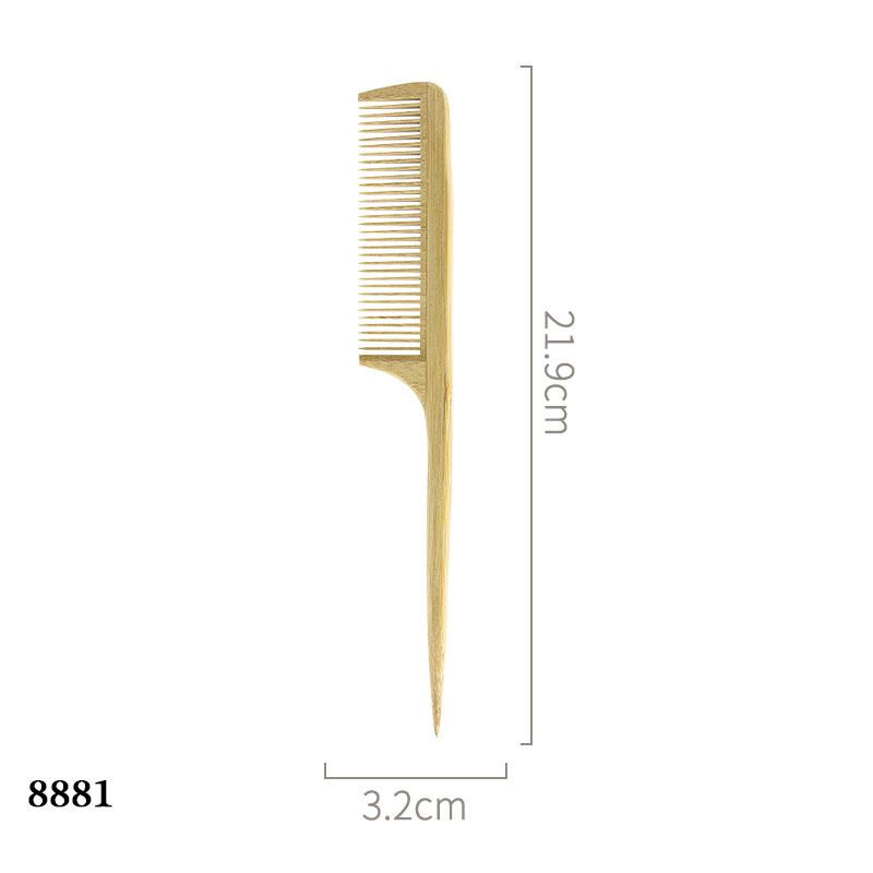 Деревянная расческа Бамбуковая расческа Антистатическая бамбуковая ароматная расческа Бамбуковая строчка Парикмахерская расческа с широкими зубьями