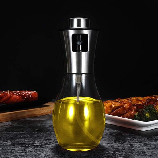 Бутылка-спрей для масла, удобная, герметичная, герметичная, из нержавеющей стали, контейнер для хранения масла прессового типа, для дома