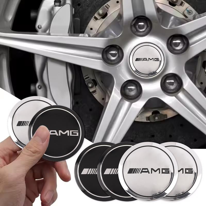 4pc 56mm Car Wheel Center Hub Cap Emblem Stickers black silver For Mercedes Benz AMG W203 W206 W220 W205 W211 W212 W201 W210 LL3