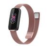 Для Fitbit Luxe Special Edition Миланский металлический магнитный ремешок для часов(розовый)