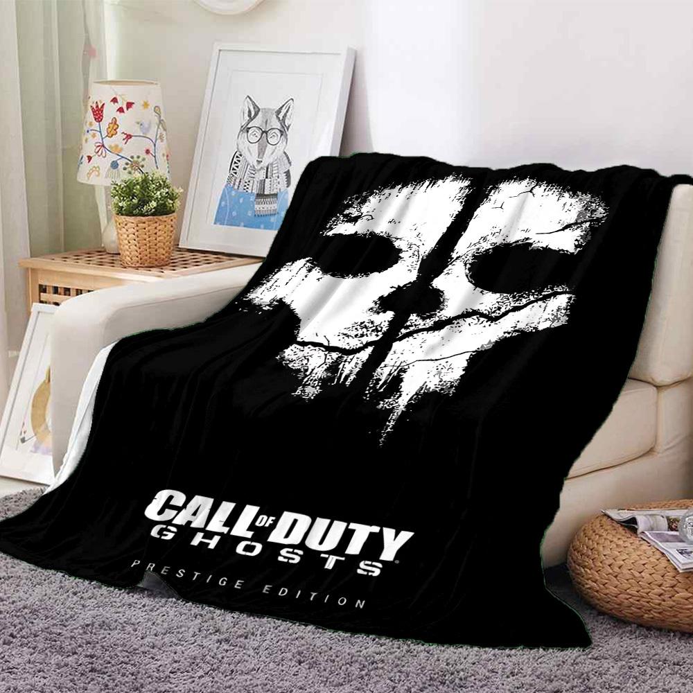 1 шт. Плед Call of Duty, мягкий, удобный, с цифровой печатью, всесезонный, многоцелевой, вязаный, для кровати, офиса, дивана, домашний декор