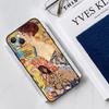 The Kiss Gustav Klimt Painting Silicone Case For iPhone 13 11 14 12 Pro Max X XR XS Max 6 7 8 Plus SE2 13 Mini Soft Cover