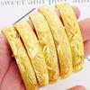 Durable 12MM Vietnamese Gold Colorfast Copper Alloy Bracelet for Women