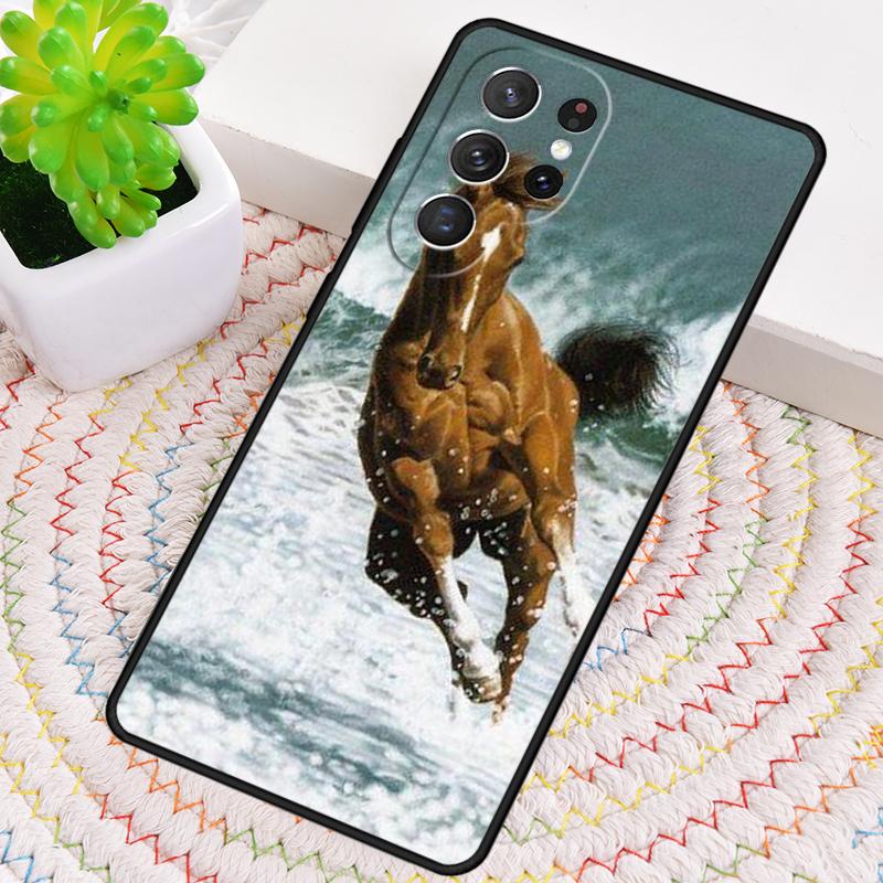 Чехол для телефона 'Скачущая коричневая лошадь' для Samsung Galaxy note 10 pro S26 Ultra S23 S24 FE S25 S21 S22 PLUS ударопрочный