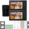 7in Video Intercom 2 Monitors Touch Doorphone Night Vision Access Doorbell System