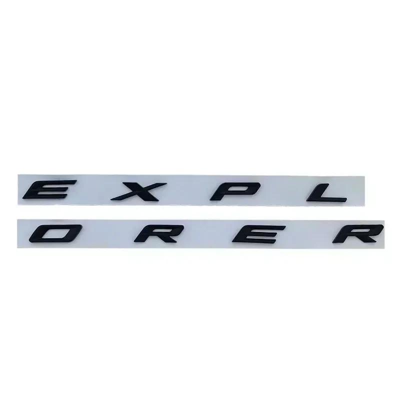 3D ABS Хром Черный Логотип Explorer Значок на Капот Автомобиля Буквы Значок Наклейка Для Explorer 2020 2021