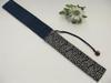 Handmade Workshop FUJITA Folding Fan Case with Seigaiha Pattern In Navy Also Great As a Chopstick Folding Fan Folding Fan Chopstick Japanese Japanese