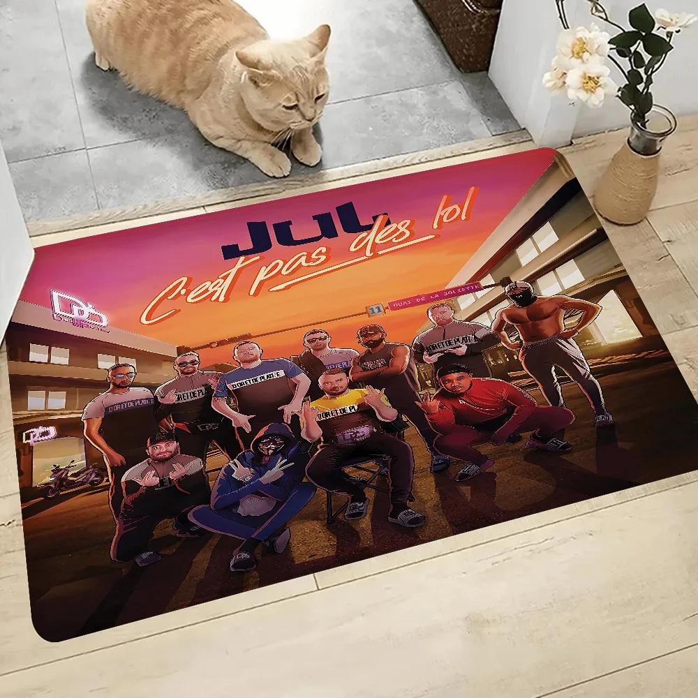 Рэпер J-JuL C'est Pas Des Lol Коврик для пола Мягкий противоскользящий ковер для ванной комнаты спальни Стильный приветственный коврик Машинная стирка