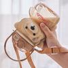 1000ml Large Capacity Cartoon Bear Plastic Sippy Cup Children's Portable Backpack Kettle Water Bottle Mug with Straw Girl's Cup