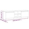 Wall-mounted TV cabinet for a minimalist living room, gray 120x30x35.5 cm