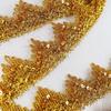 2 Yards/182CM Sequined Lace Trim Fabric Ribbon DIY Crafts 4CM Wide