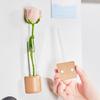 Hydroponic Plants Test Tube Vase Window Refrigerator Magnet Wooden Base Plants Propagation