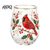 Большая емкость Бокал для вина Чашка Форма яйца Прозрачный Бессвинцовый Хрусталь Эмаль Расписной Золотой ободок Тема Колокола Свободы Винтажный Стакан для питья Стаканы для