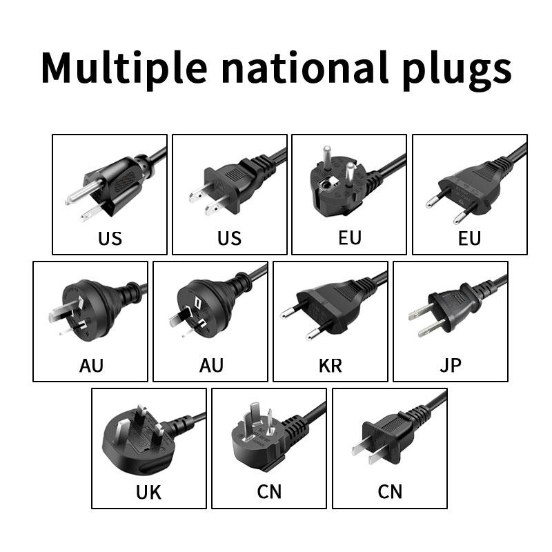Copper Clad Aluminum 1m/1.5m/1.8m/3m/3ft/4ft/5ft/7ft/10ft Customization Uk 3pin C5 Power Cable Cords for Laptop