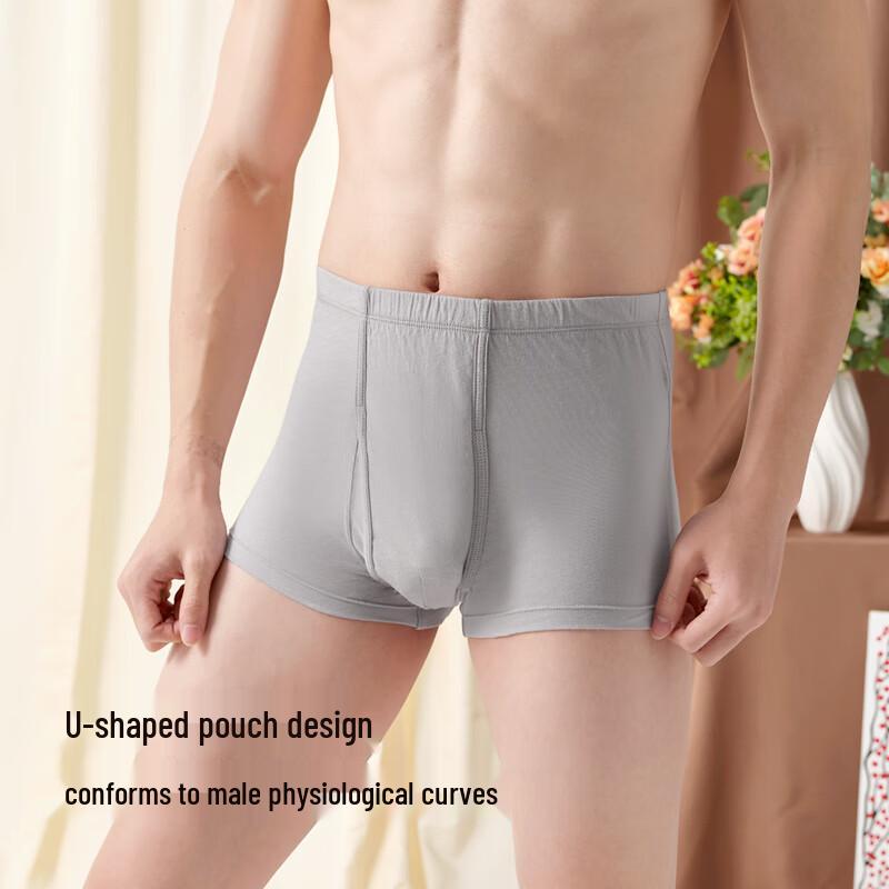Yiershuang Premium 100% Cotton Men's Boxer Briefs