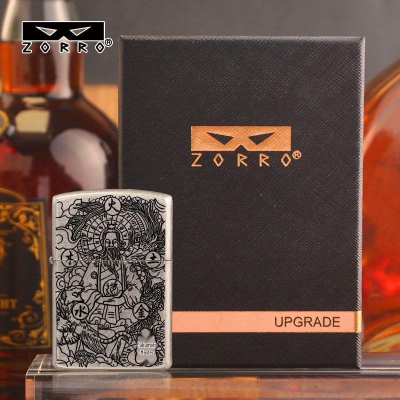 ZORRO Zhang Tianshi Series Windproof Kerosene Lighter: Thickened, Personalized Design - Perfect for Men's Gifts