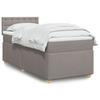 Vidaxl Континентальная кровать с матрасом, цвет тауп, ткань, 90x190 см