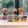 6Pcs/Set Zootopia Chibi Figures Set, Judy Hopps Nick Wilde Anime Collectible Model Toys, Gift for Kids Fans