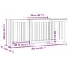 White Radiator Cover 205 x 21.5 x 83.5 cm Wood Based Material