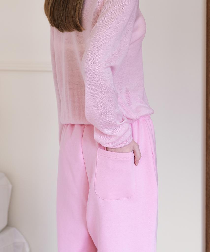 INJIACTIVE Small Logo Jogger Pants Pink