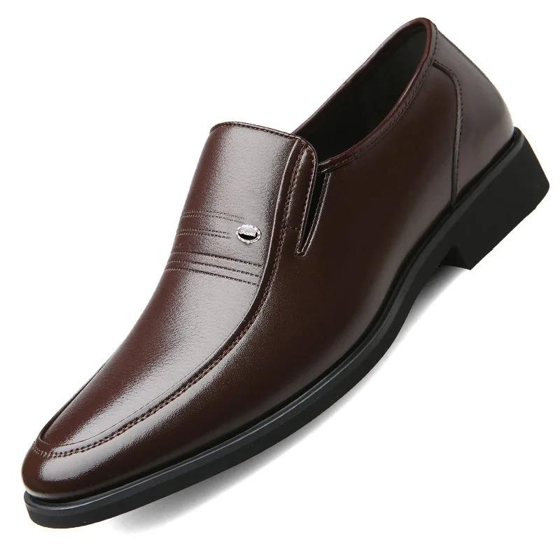 Мужские туфли Slip-On Formal, износостойкие нескользящие туфли Smart Casual для бизнеса