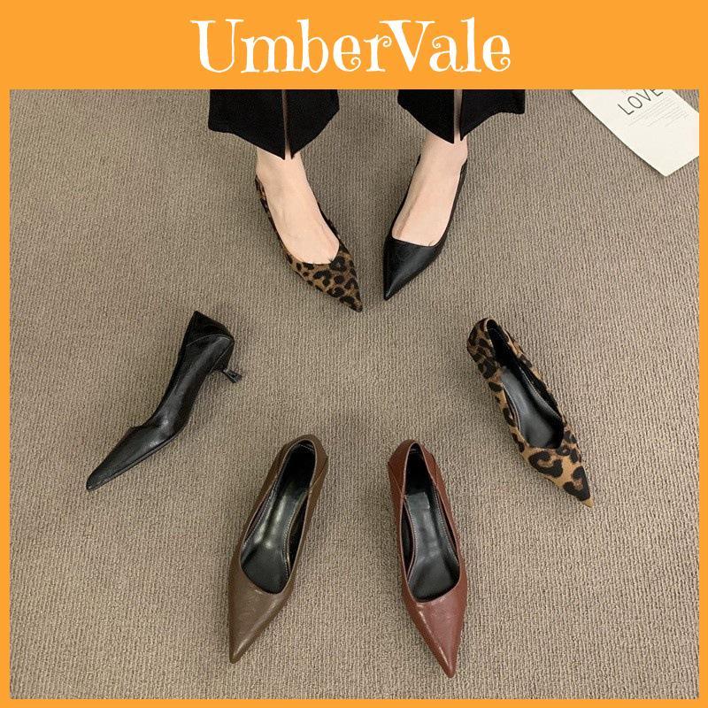 Classic High Heels For Women With Superfiber Upper And Rubber Sole For Daily Office Wear