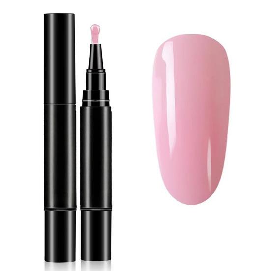 1/6Pcs Nail Polish Pen 3-in-1 Quick Dry Long Lasting High Gloss DIY Manicure Nail Art Natural Nude Women Girls Fingernail Toenail Gel Polish Pen