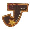 Iron-on Embroidered Patch Letter J 3 Cm