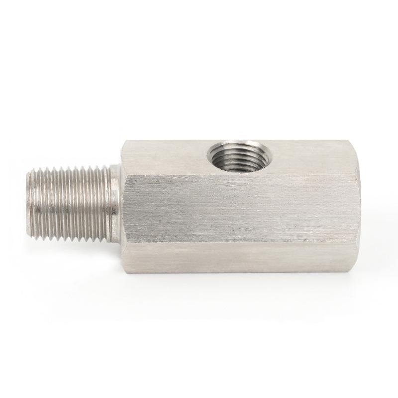 Тройник для датчика давления масла 1/8" NPT внутренняя резьба к M12 M10 M14 1/8NPT 1/4NPT Адаптер-тройник для подачи масла к датчику давления масла